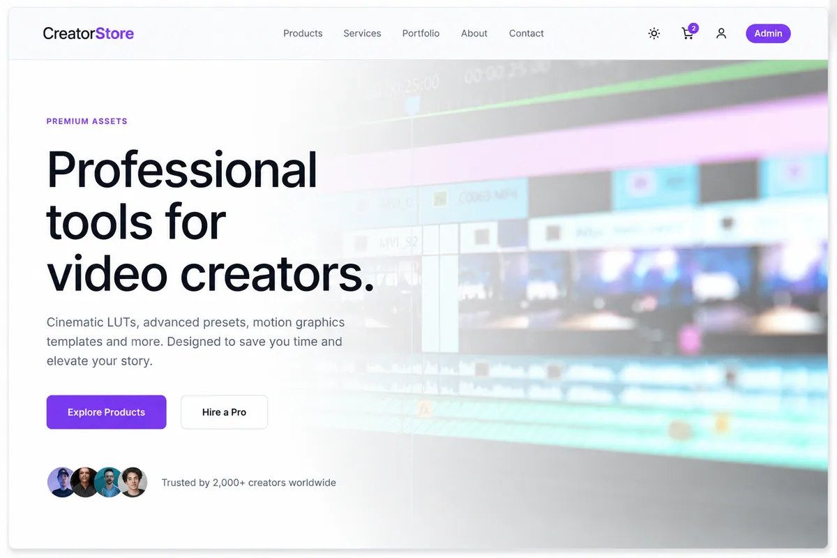 Premium Digital Marketplace & Creator Store Source Code